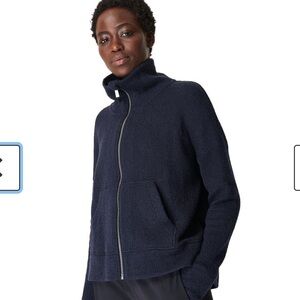 Sweaty Betty Restful Boucle Zip Through Sweatshirt - Women's